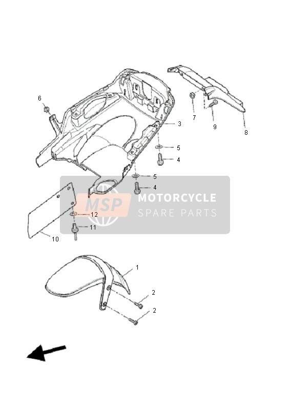 Yamaha EW50N SLIDER 2010 Aile pour un 2010 Yamaha EW50N SLIDER